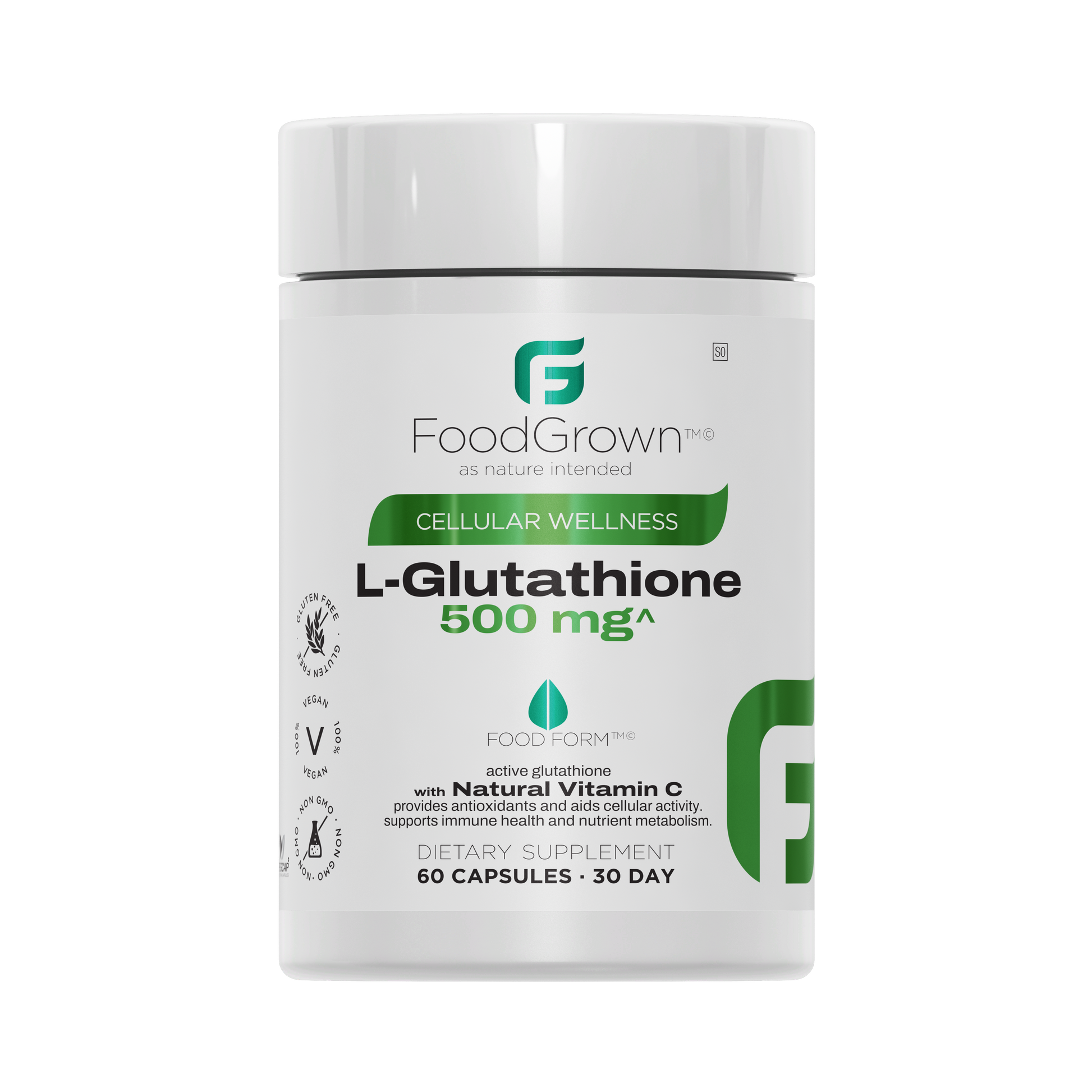 L-Glutathione 500mg FoodGrown L-Glutathione 500mg FoodGrown