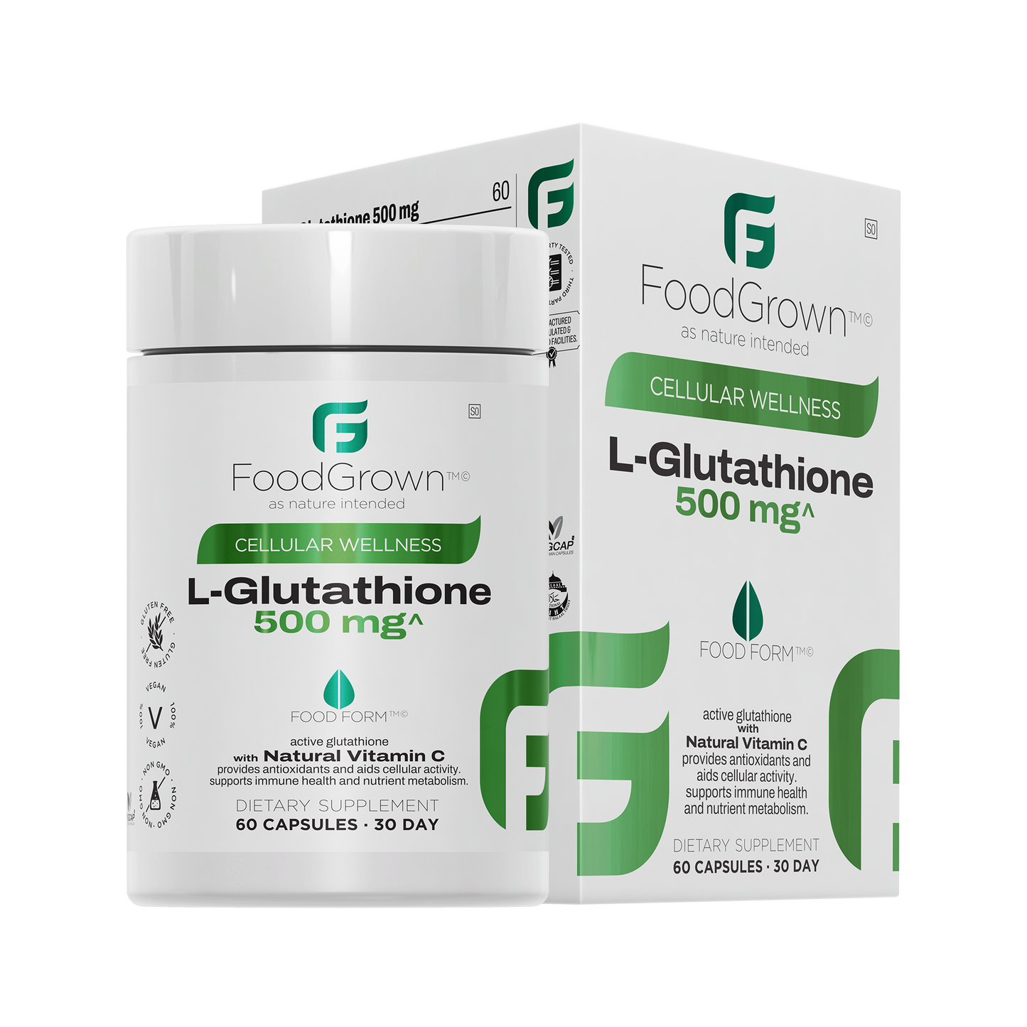 L-Glutathione 500mg FoodGrown L-Glutathione 500mg FoodGrown